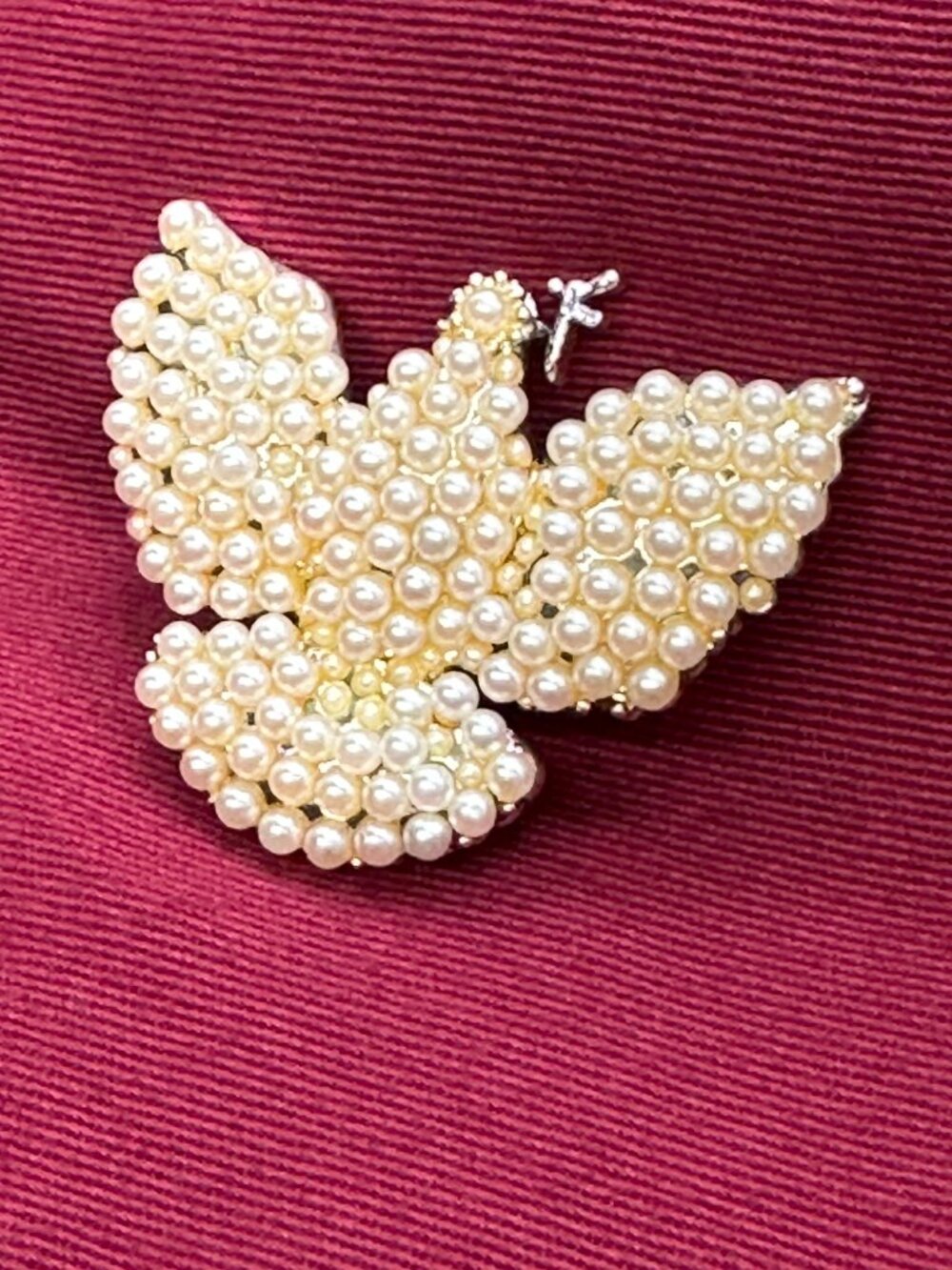 Ann Hand “Dove of Hope” Faux Pearl Brooch